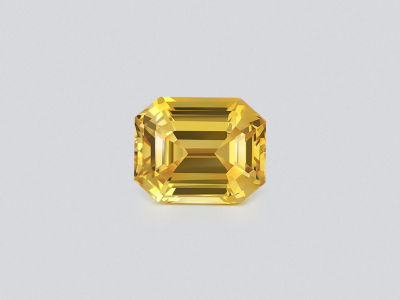 Unheated Vivid Yellow sapphire octagon cut 5.49 carats, Sri Lanka photo
