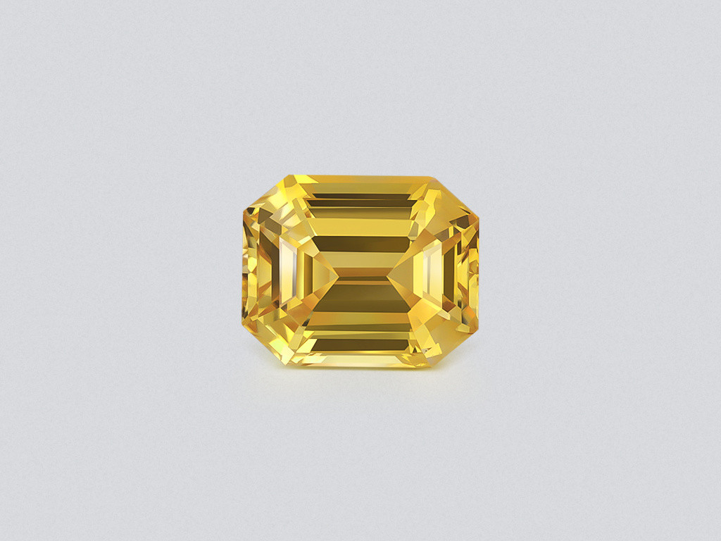Unheated Vivid Yellow sapphire octagon cut 5.49 carats, Sri Lanka Image №1