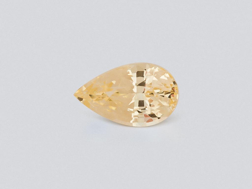Unheated yellow sapphire pear cut 2.01 carats, Sri Lanka Image №1