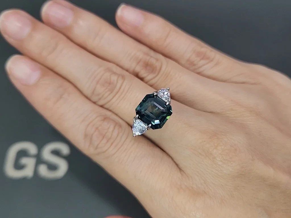 Unheated sapphireTeal octagon cut 5.50 carats, Madagascar Image №5