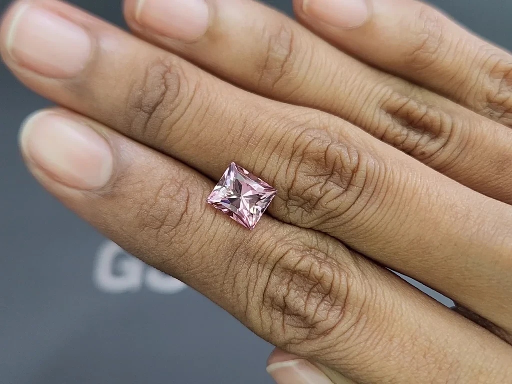 Tourmaline soft pink princess cut 2.57 carats, Africa Image №2