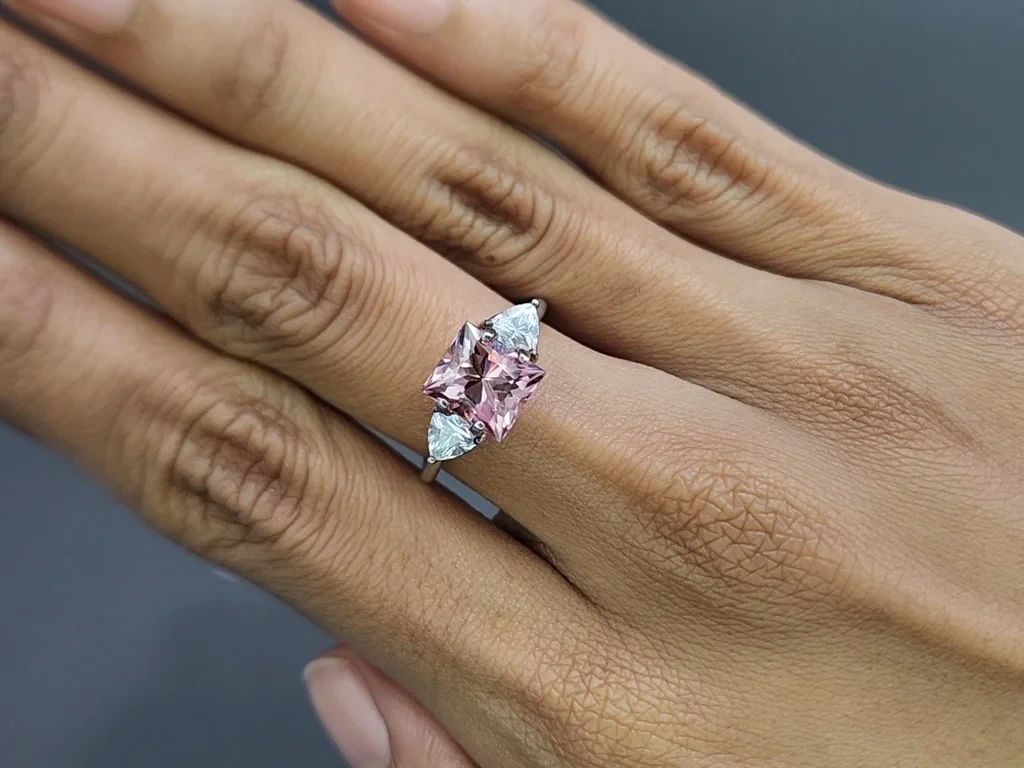 Tourmaline soft pink princess cut 2.57 carats, Africa Image №5