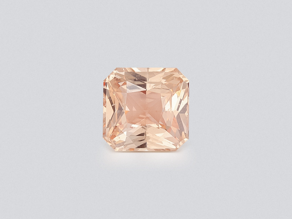 Peach sapphire radiant cut  2.51 carats, Madagascar Image №1