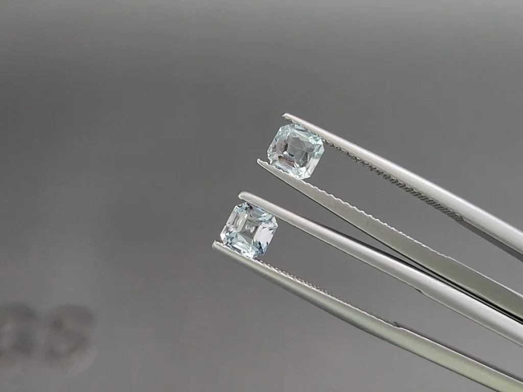 Set of aquamarines octagon cut 1.92 carats, Madagascar Image №3
