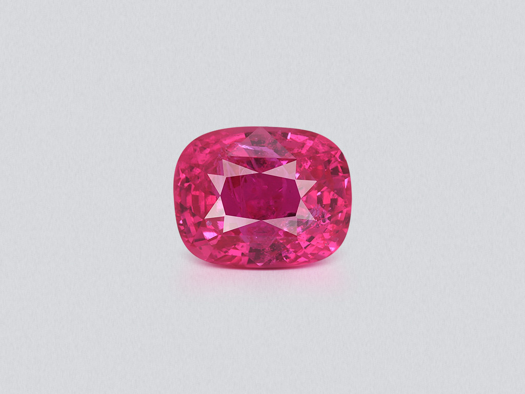 Unheated Vivid Pink Red ruby cushion cut 2.55 carats, Mozambique Image №1