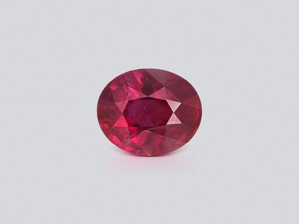 Unheated ruby oval cut 1.18 carats, Mozambique Image №1