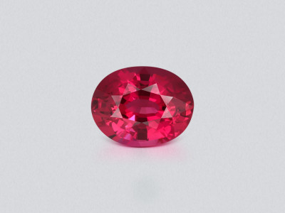 Unheated ruby Intense Red oval cut 1.19 carats, Mozambique photo