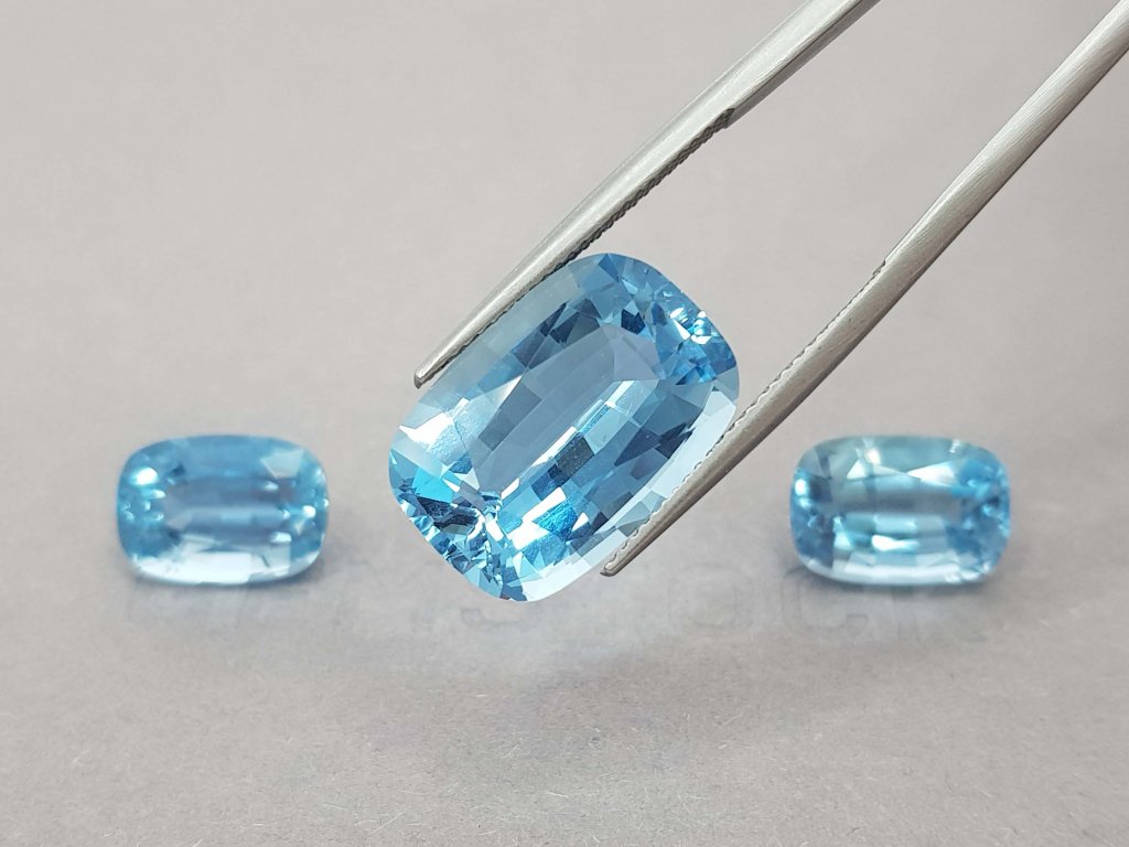 Cushion cut aquamarine set 22.13 ct Image №5
