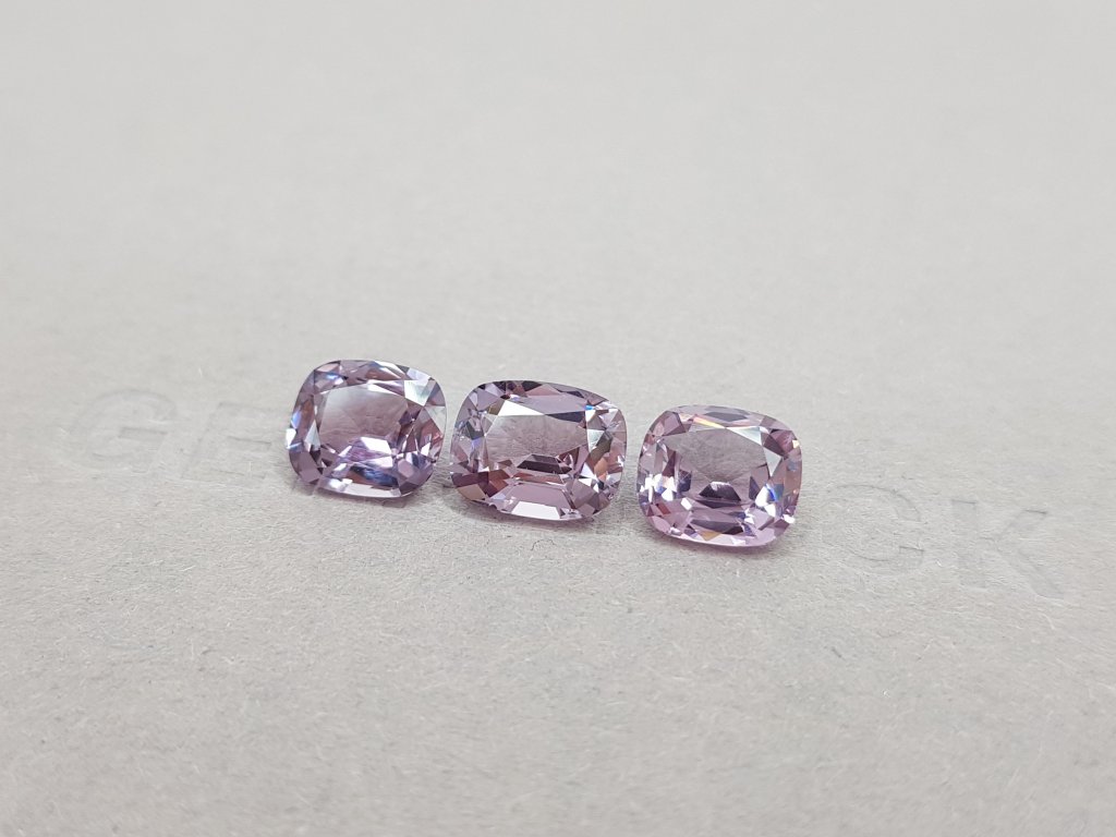 Set of lavender spinel from Burma 5.58 ct Image №4