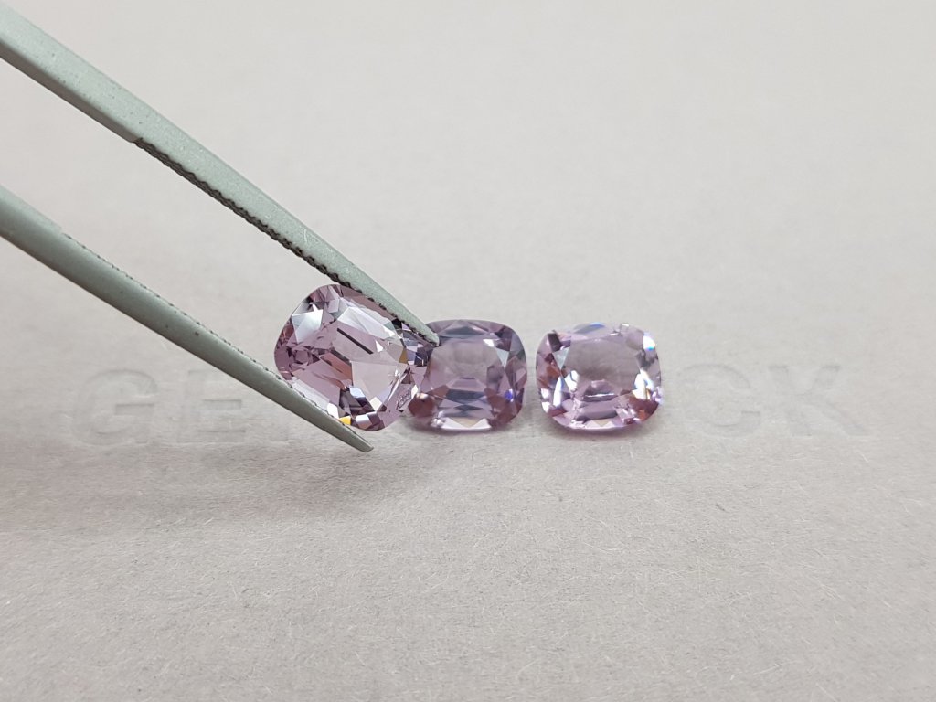 Set of lavender spinel from Burma 5.58 ct Image №5