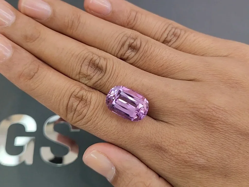 Oval cut kunzite 15.56 carats, Afghanistan Image №2