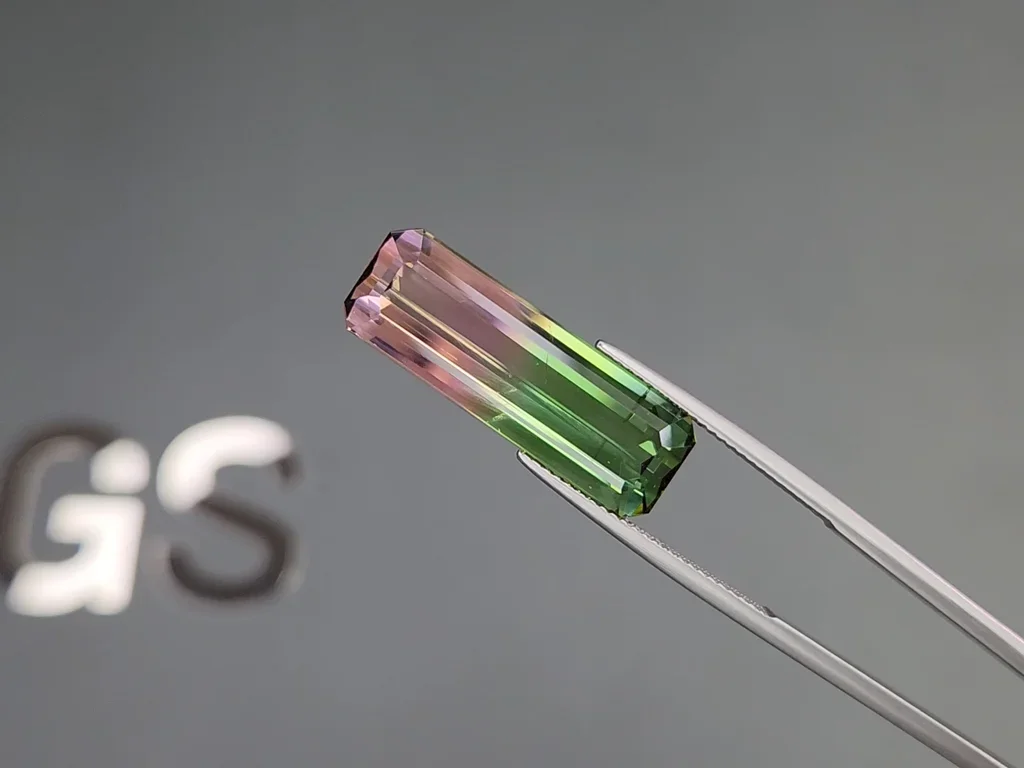 Watermelon tourmaline in octagon cut 15.56 carats, Afghanistan  Image №3