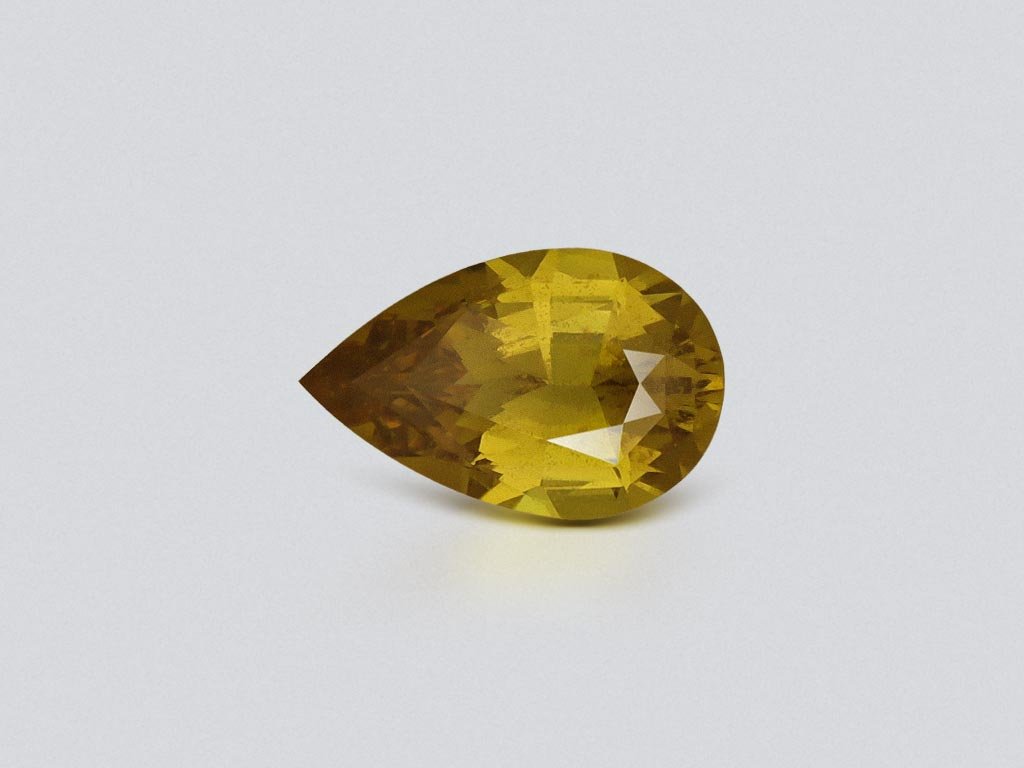 Unheated yellow sapphire pear cut  1.23 carats, Madagascar Image №1