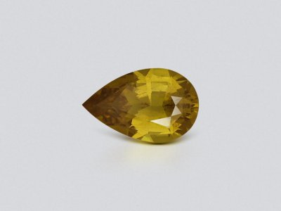 Unheated yellow sapphire pear cut  1.23 carats, Madagascar photo