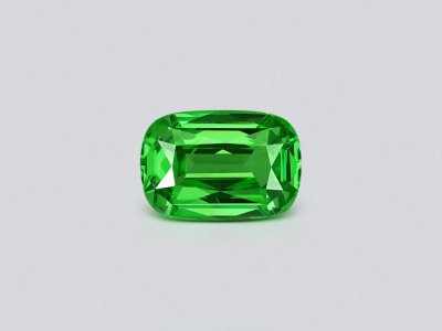 Neon Green tsavorite garnet in cushion cut 3.26 carats, Tanzania photo
