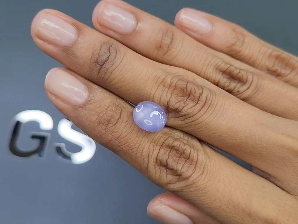 Unheated star sapphire cabochon cut 8.10 carats, Sri Lanka Image №2