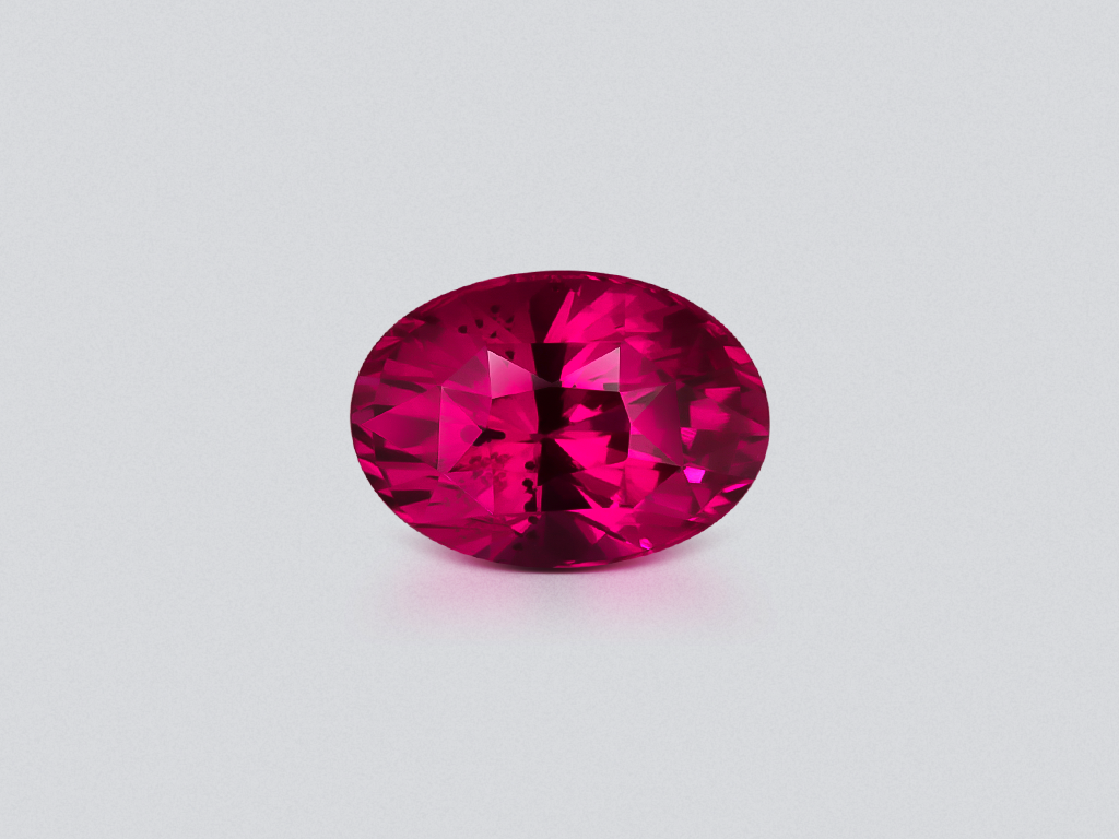Unheated ruby Intense Red oval cut 1.08 carats, Mozambique  Image №1