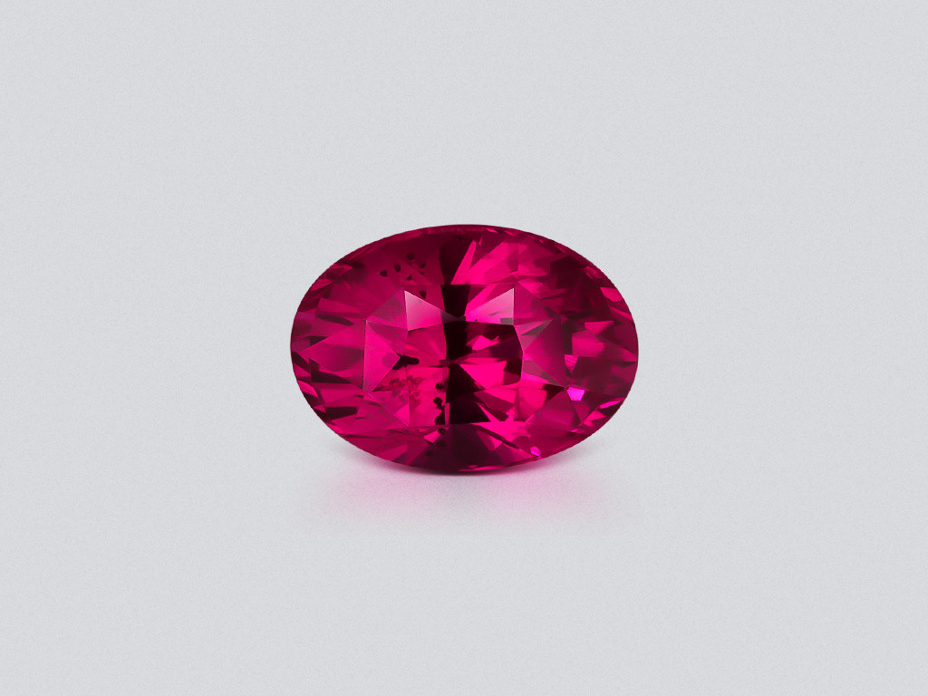 Unheated ruby Intense Red oval cut 1.08 carats, Mozambique  Image №1