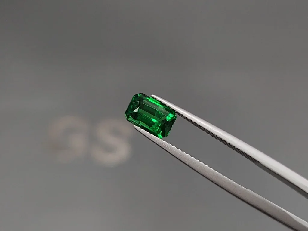 Garnet tsavorite Vivid Green octagon cut 1.55 carats, Tanzania  Image №3