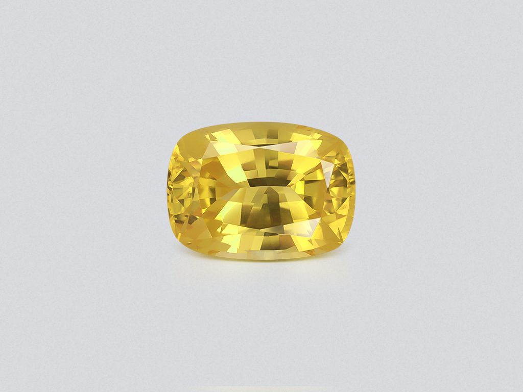 Unheated sapphire Vivid Yellow cushion cut 9.28 carats, Sri Lanka Image №1