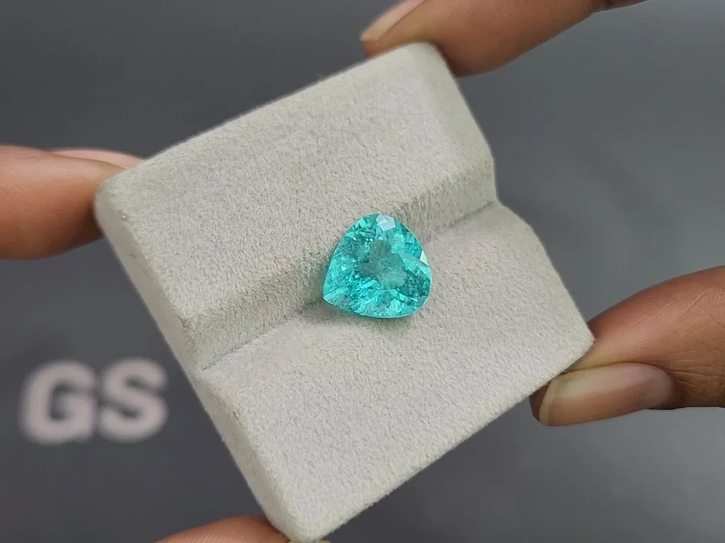 Neon blue Paraiba tourmaline in pear cut 4.49 carats, Mozambique Image №4