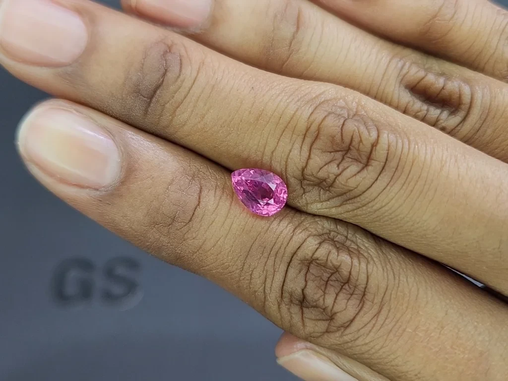 Pink spinel Mahenge pear cut  2.06 carats, Tanzania Image №2