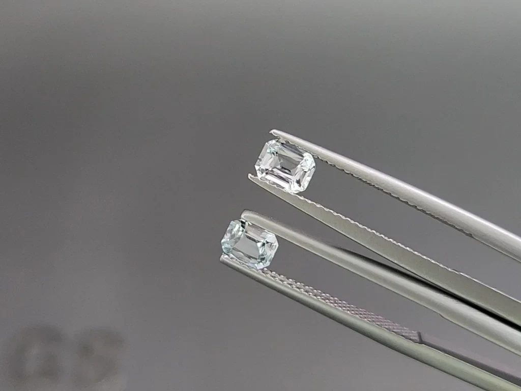 Set of aquamarines octagon cut  1.78 carats, Madagascar Image №3