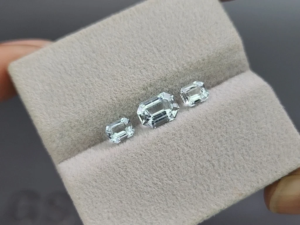 Set of aquamarines octagon cut  1.78 carats, Madagascar Image №4