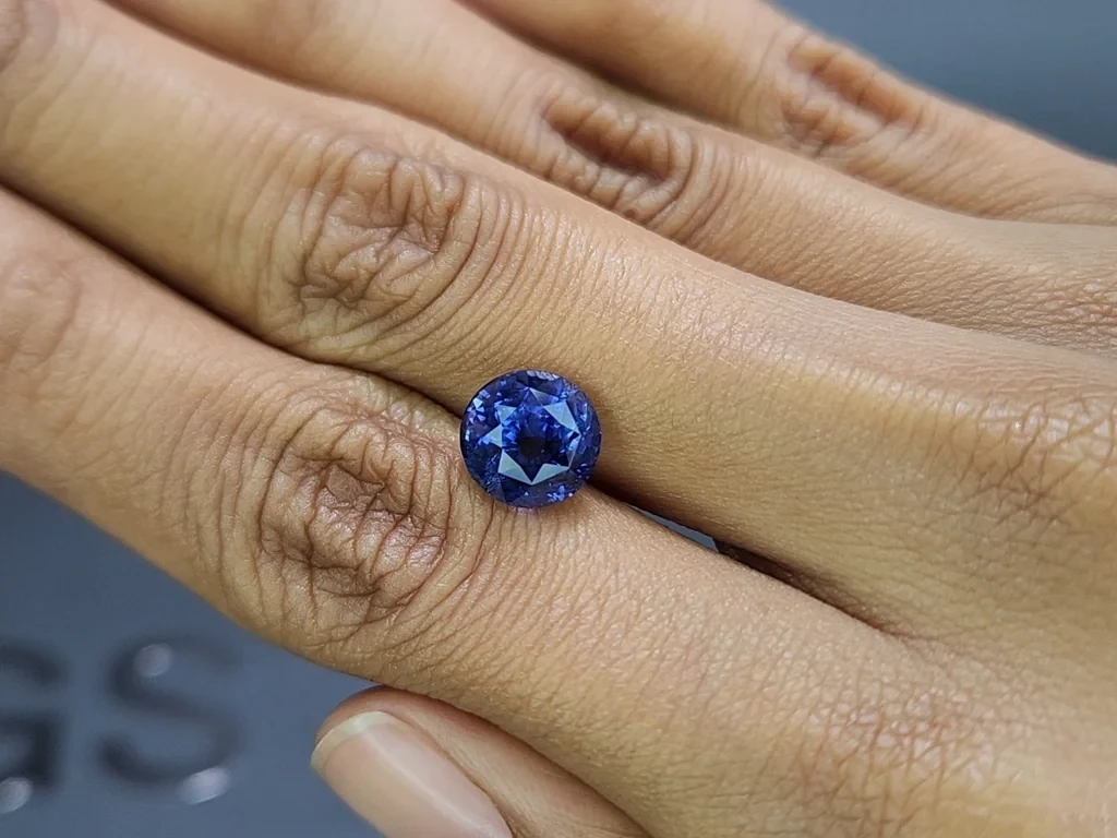 Unheated sapphire Cornflower Blue round cut 5.05 carats, Sri Lanka Image №2