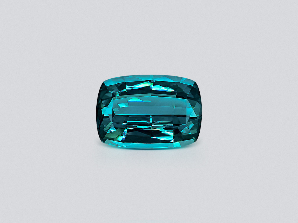Large vivid Lagoon tourmaline cushion cut 15.94 carats, Namibia Image №1