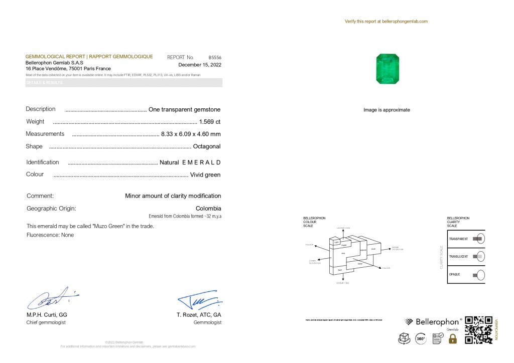 Ring with Muzo Green emerald 1.57 ct in 18K yellow gold Image №8