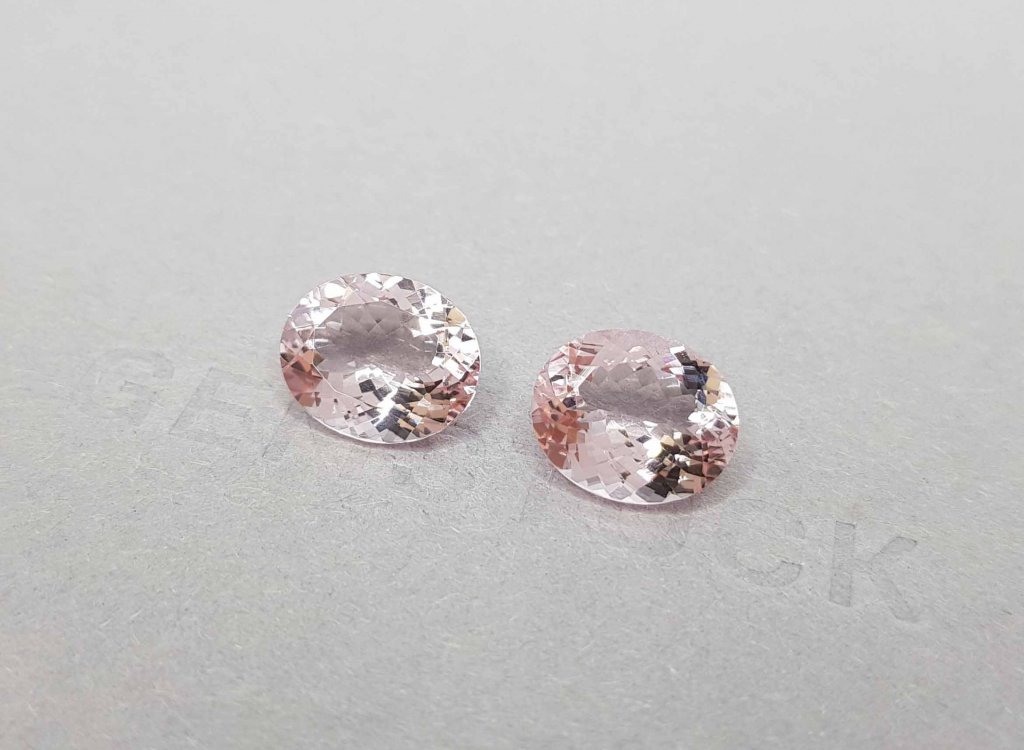 Pair of pink oval cut morganites 8.18 ct Image №3