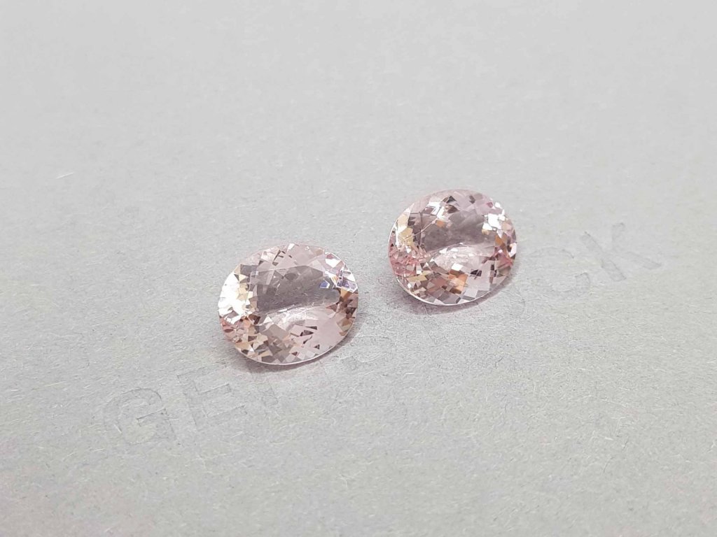 Pair of pink oval cut morganites 8.18 ct Image №2