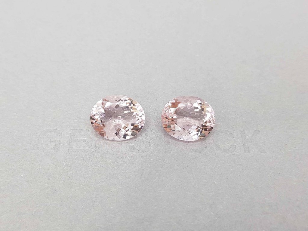 Pair of pink oval cut morganites 8.18 ct Image №1