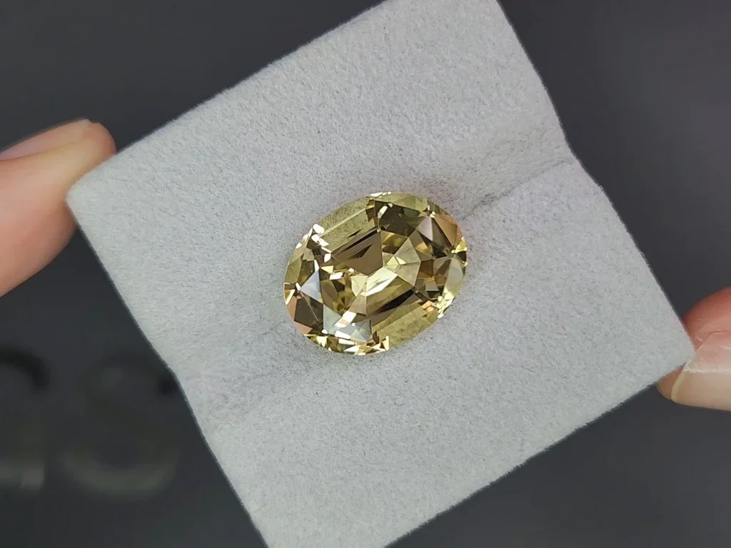 Yellow citrine precision cut oval 9.31 carats, Africa Image №4