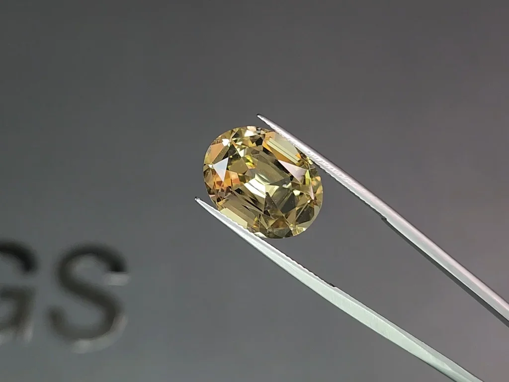 Yellow citrine precision cut oval 9.31 carats, Africa Image №3