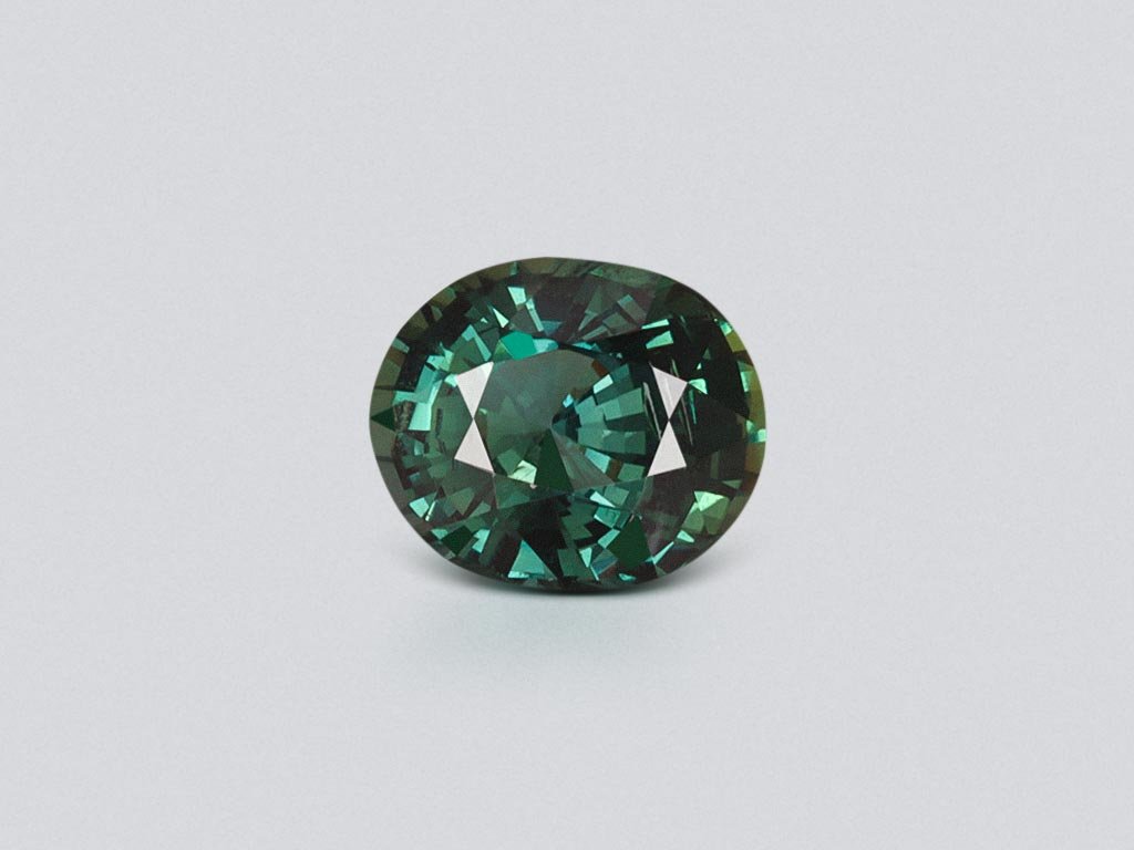 Unheated green sapphire in oval cut 4.53 carats, Sri Lanka Image №1