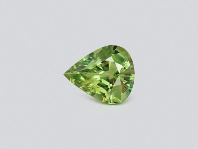 Unheated green sapphire in pear cut 3.85 carats, Madagascar  photo