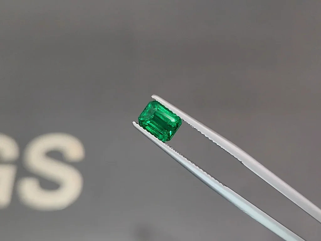 Emerald Vivid Green octagon cut 1.88 carats, Pakistan Image №3