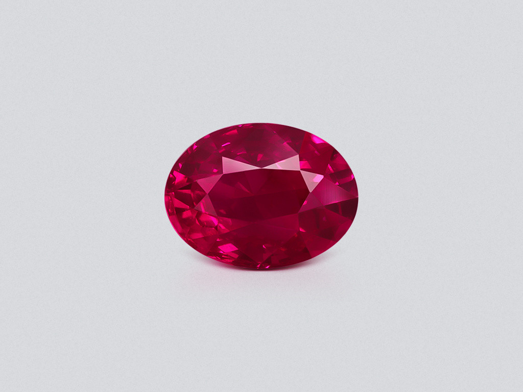 Unheated ruby Intense Red oval cut 1.51 carats, Mozambique Image №1