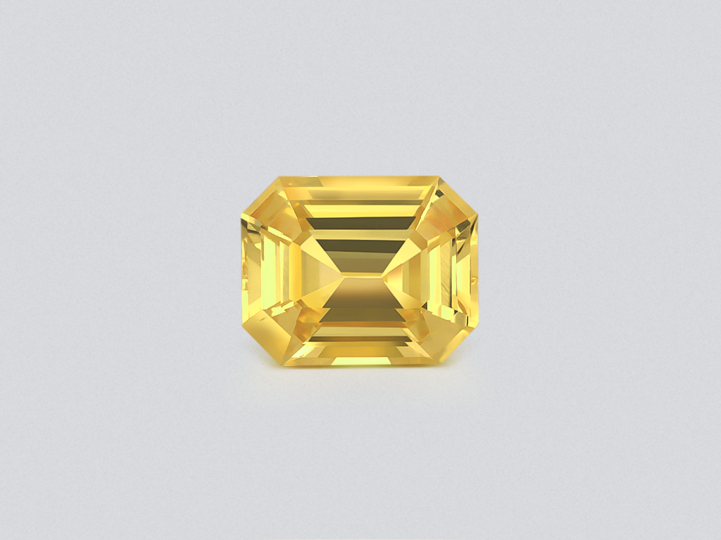 Unheated yellow sapphire octagon cut 5.03 carats, Sri Lanka Image №1