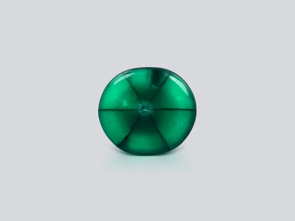 Large emerald trapiche Vivid Green cabochon cut 24.35 carats, Colombia Image №1