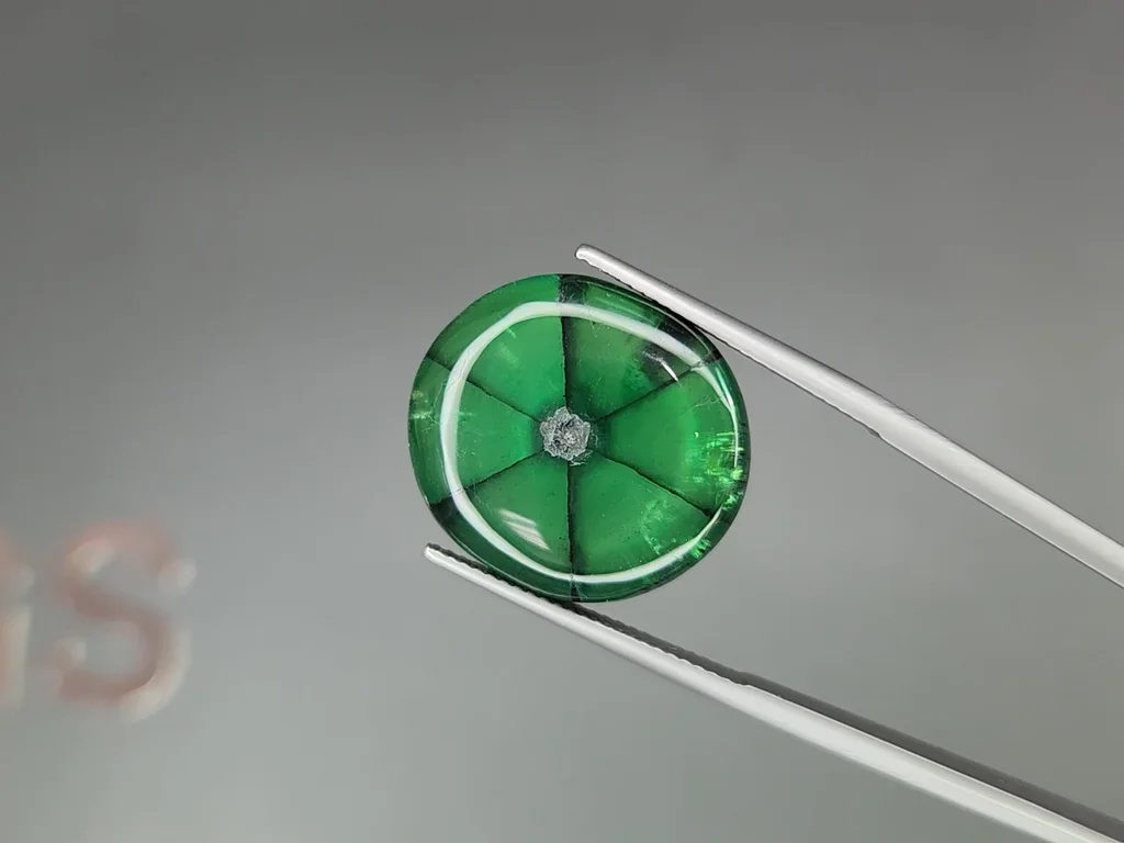 Large emerald trapiche Vivid Green cabochon cut 24.35 carats, Colombia Image №3