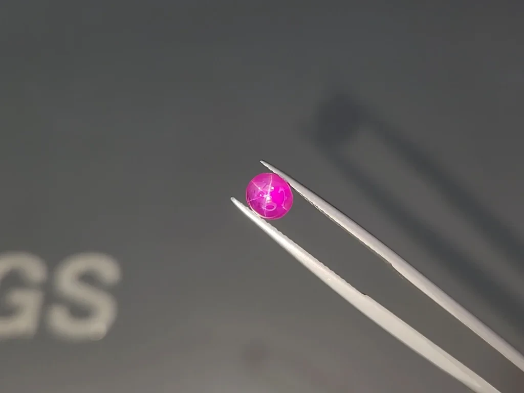 Unheated star ruby cut cabochon 1.06 carats, Burma Image №5