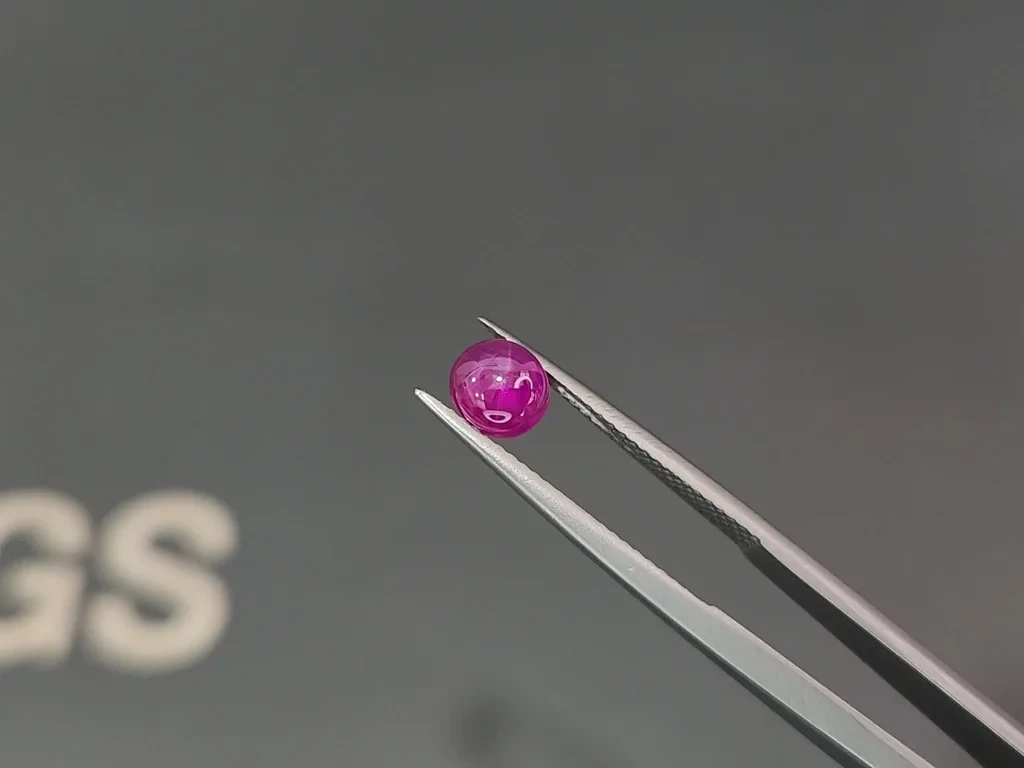 Unheated star ruby cut cabochon 1.06 carats, Burma Image №4