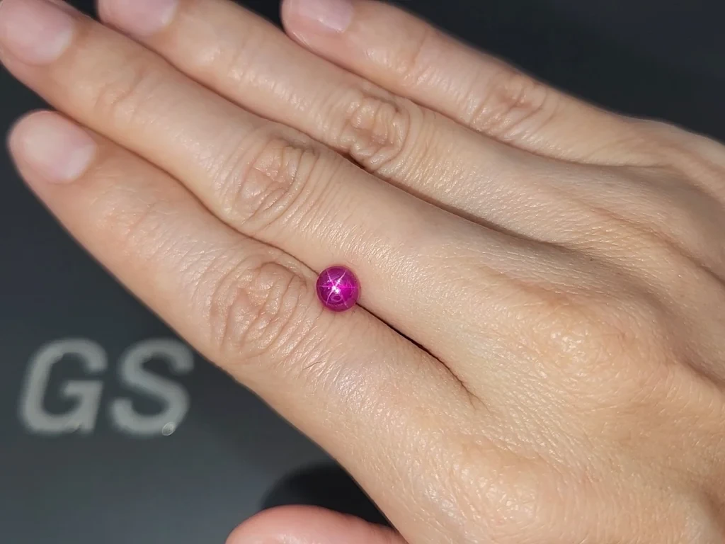 Unheated star ruby cut cabochon 1.06 carats, Burma Image №3