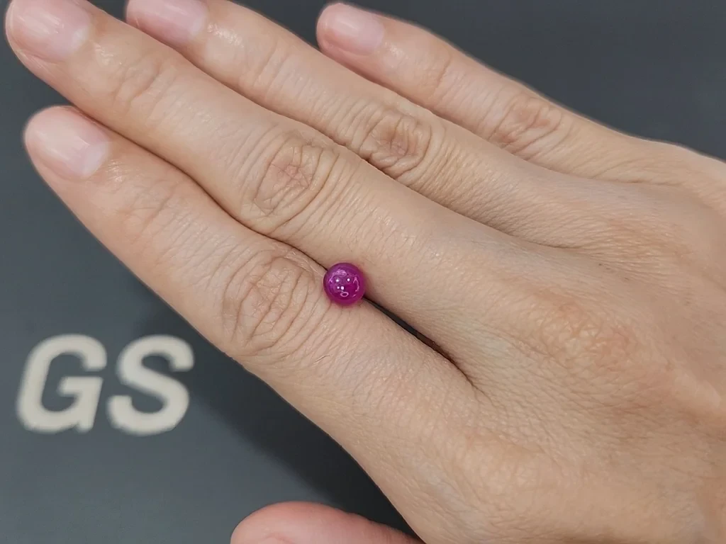 Unheated star ruby cut cabochon 1.06 carats, Burma Image №2