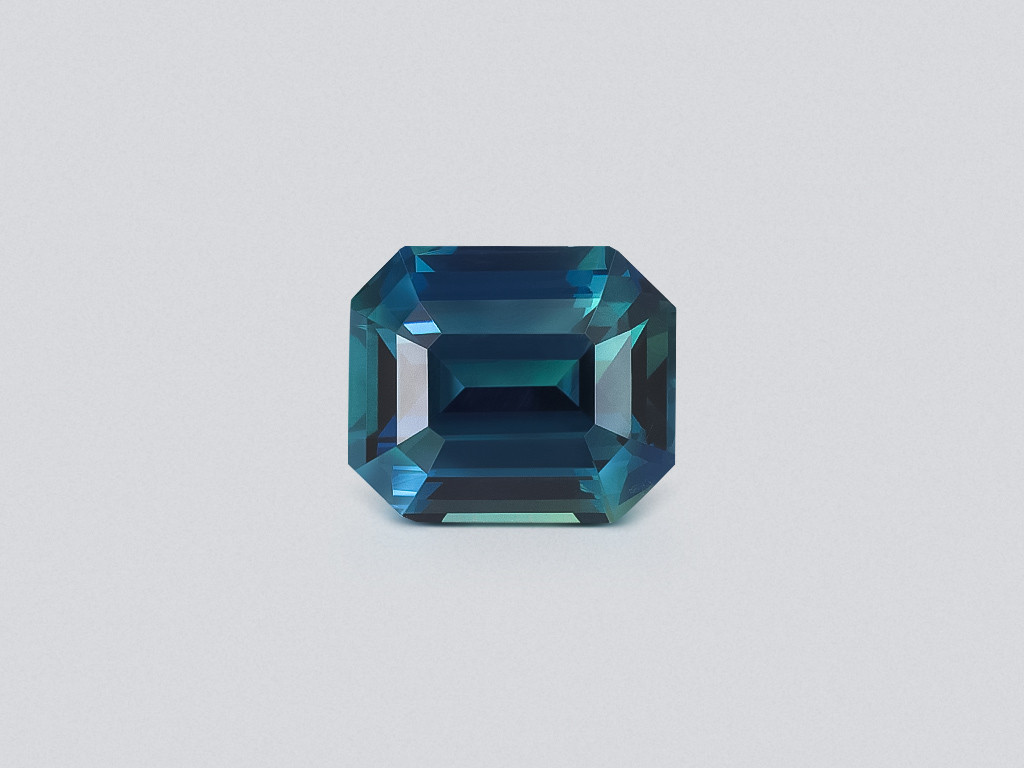 Unheated sapphire Teal octagon cut 6.19 carats, Madagascar Image №1