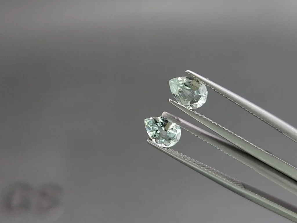 Set of aquamarines in pear cut 2.83 carats, Madagascar Image №4
