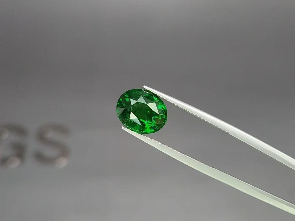 Garnet tsavorite oval cut  5.13 carats,  Africa Image №3